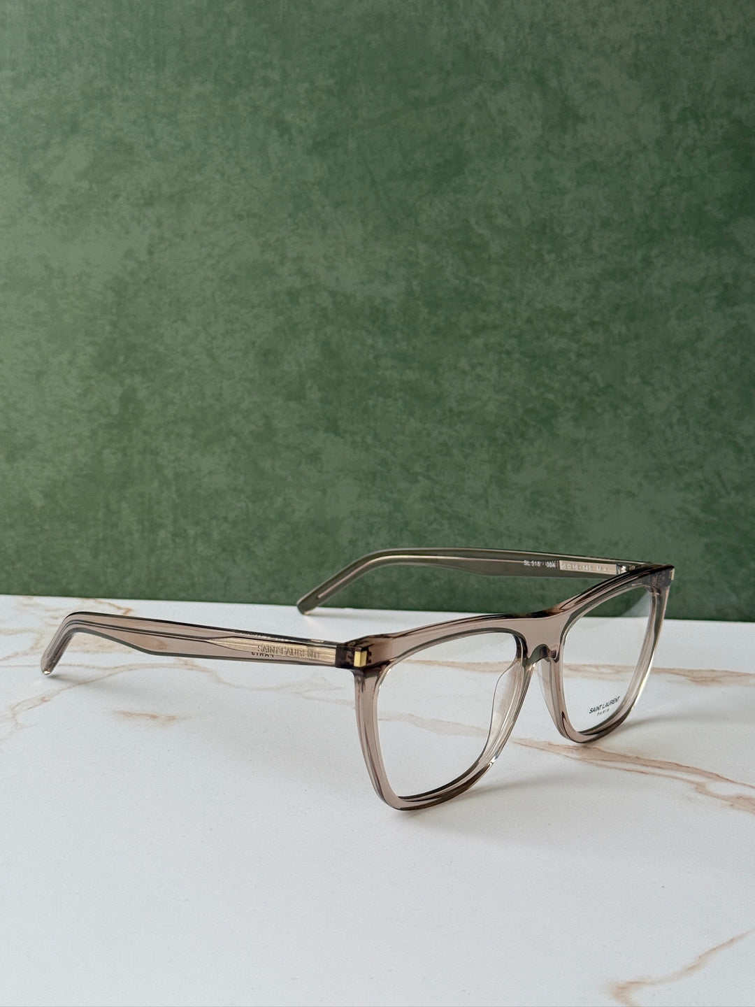 Monturas de anteojos Saint Laurent SL291 Mica Cat Eye en marrón