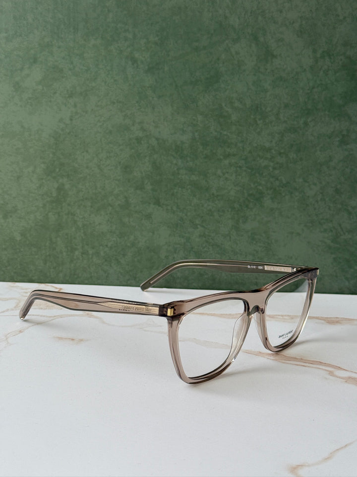 Monturas de anteojos Saint Laurent SL291 Mica Cat Eye en marrón