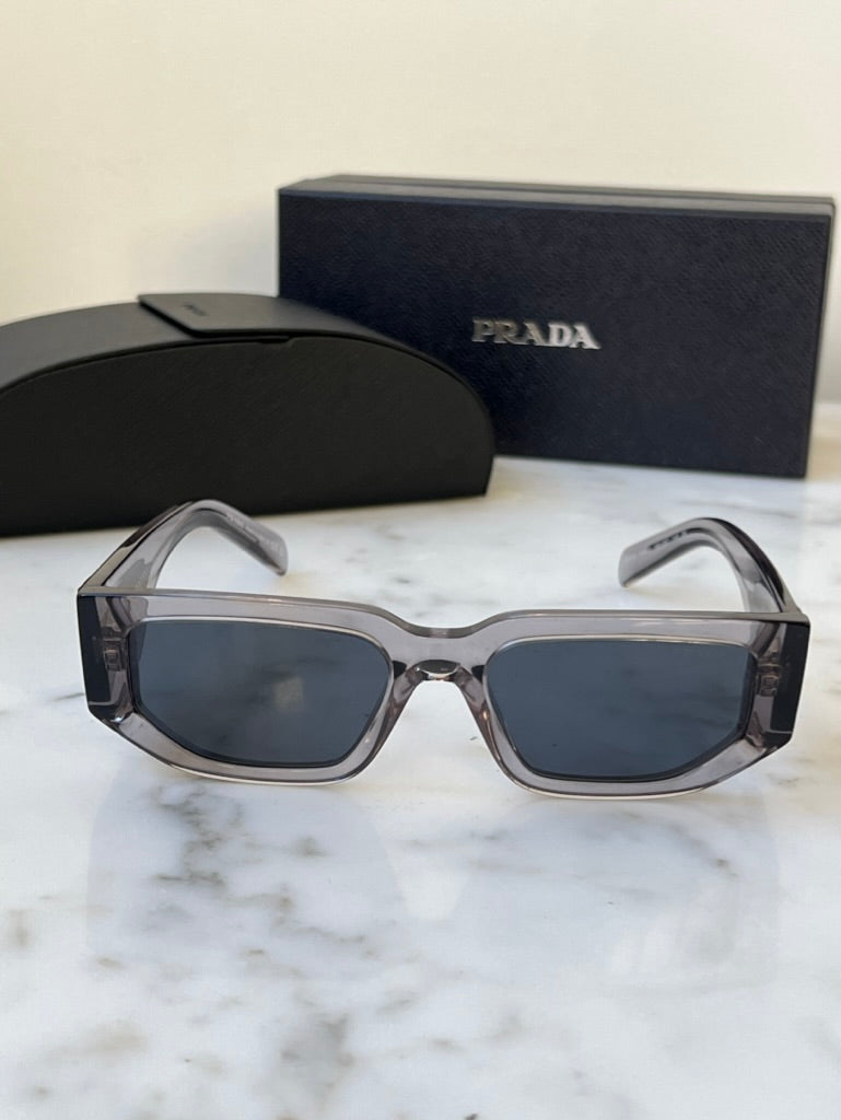 Prada PR09ZS Sunglasses in Clear Grey