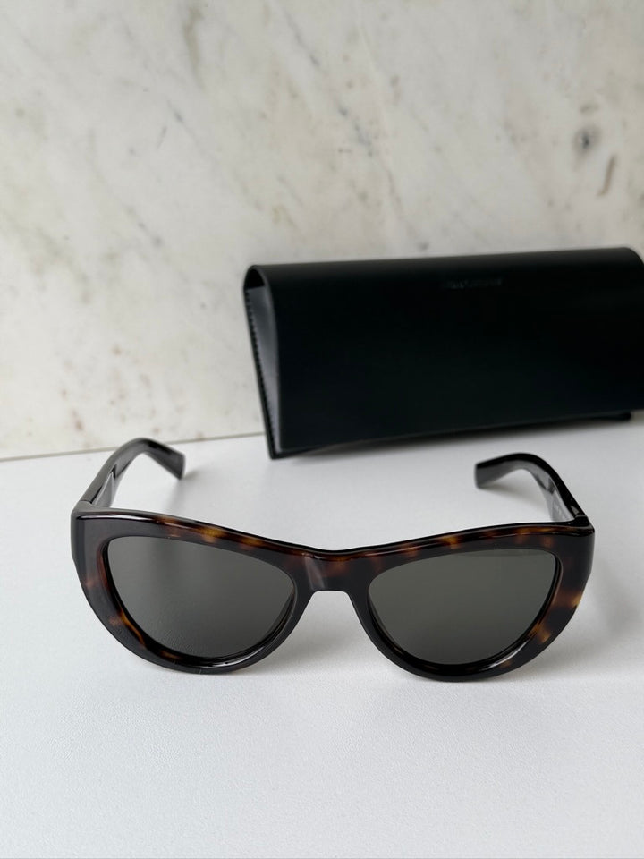 Saint Laurent SL676 Cat Eye Sunglasses in Havana Brown