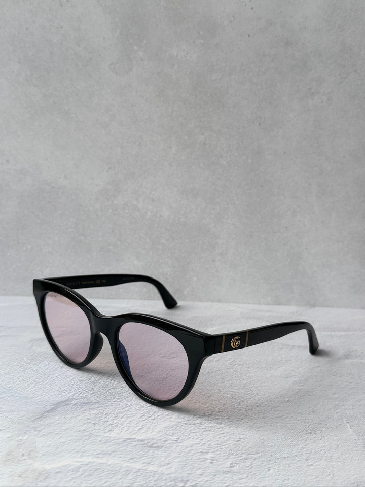 Gucci GG0763S Marmont Cat Eye Sunglasses in Black Photochromic Lens