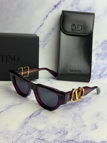Valentino VLS103-D V-Due Purple Cat Eye Sunglasses