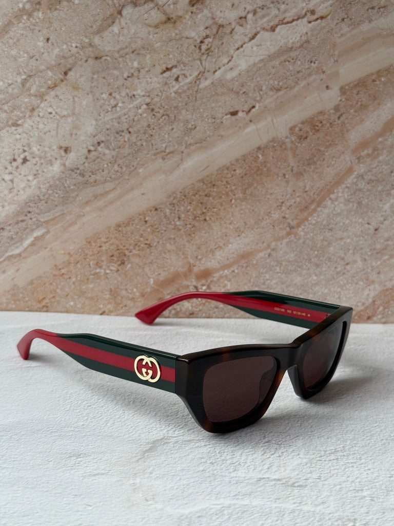 Gafas de sol extragrandes Gucci GG0817S con lentes grises 