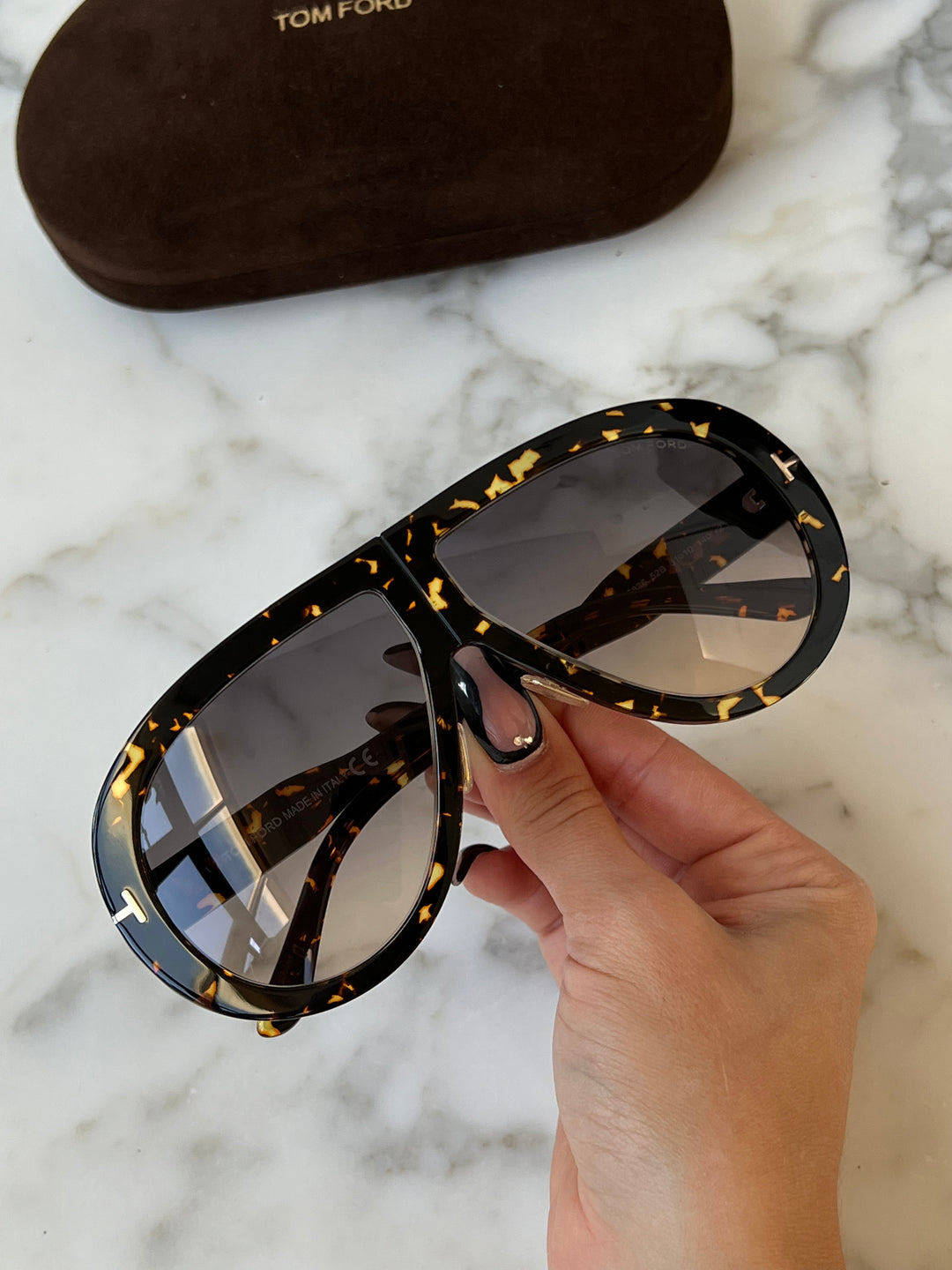 Tom Ford Troy FT0836 Tortoise Aviator Sunglasses