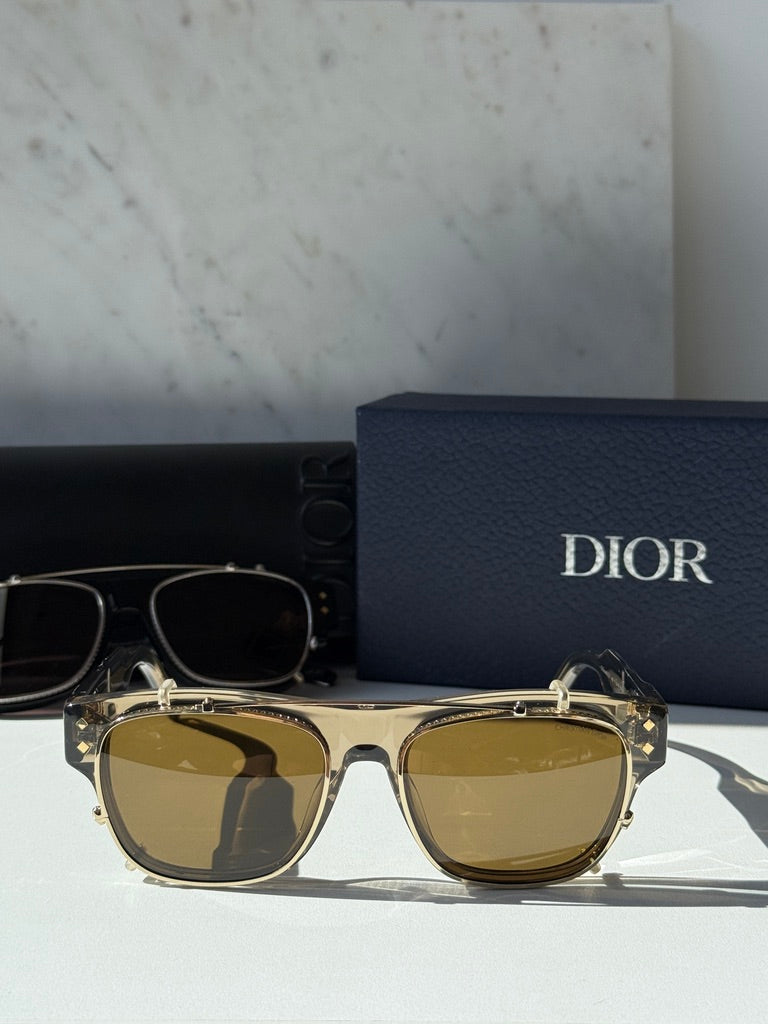Dior CDDiamondO S10I Clip On Frames in Transparent Brown