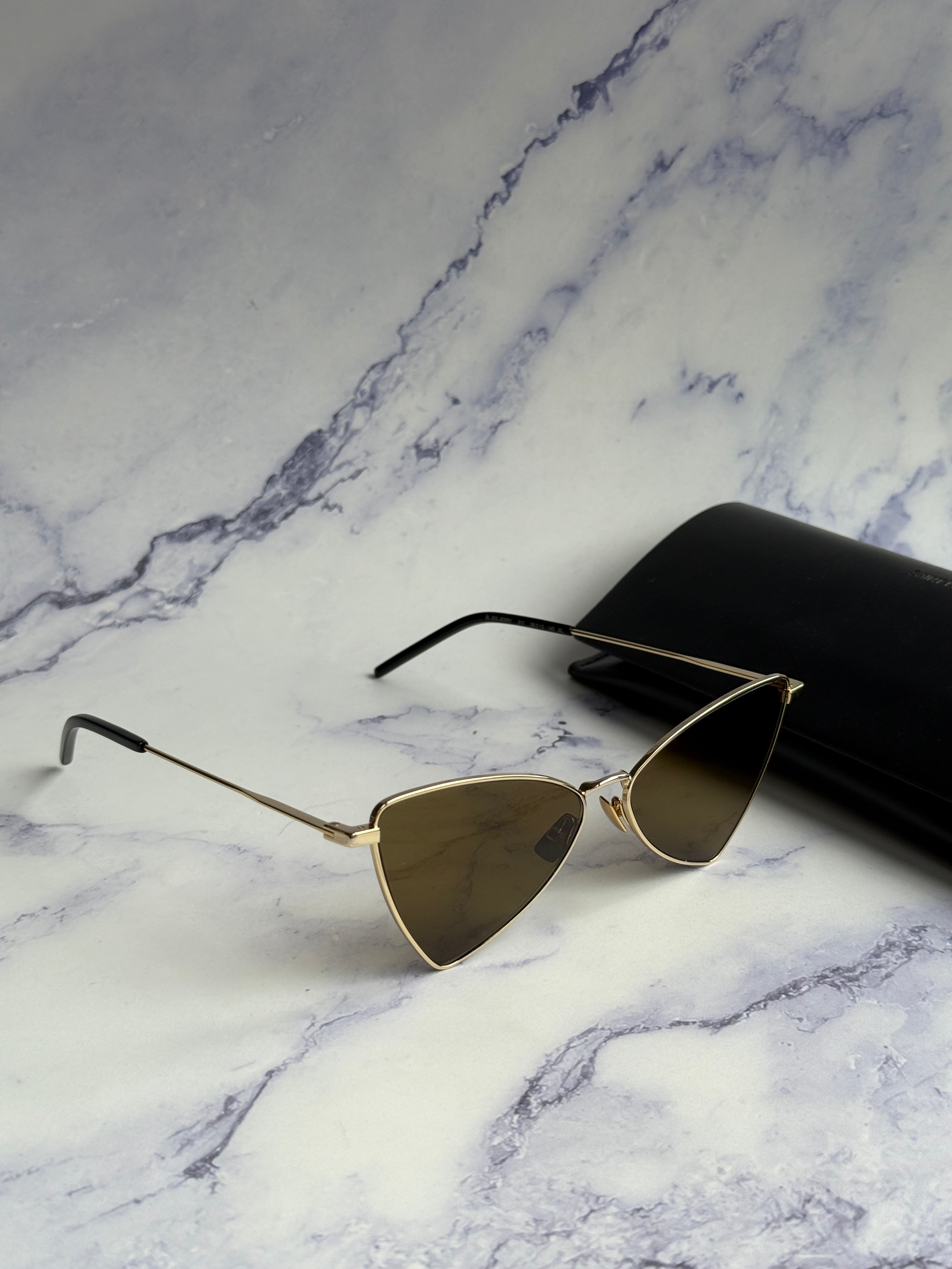 Saint Laurent SL303 Jerry Sunglasses in Gold Brown – Designer Daydream