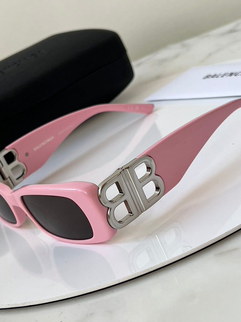 Balenciaga BB0096S Gafas de sol con logo en rosa