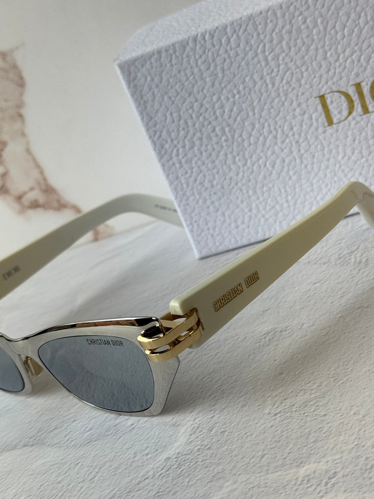 Dior CDior B3U Cat Eye Sunglasses in Silver