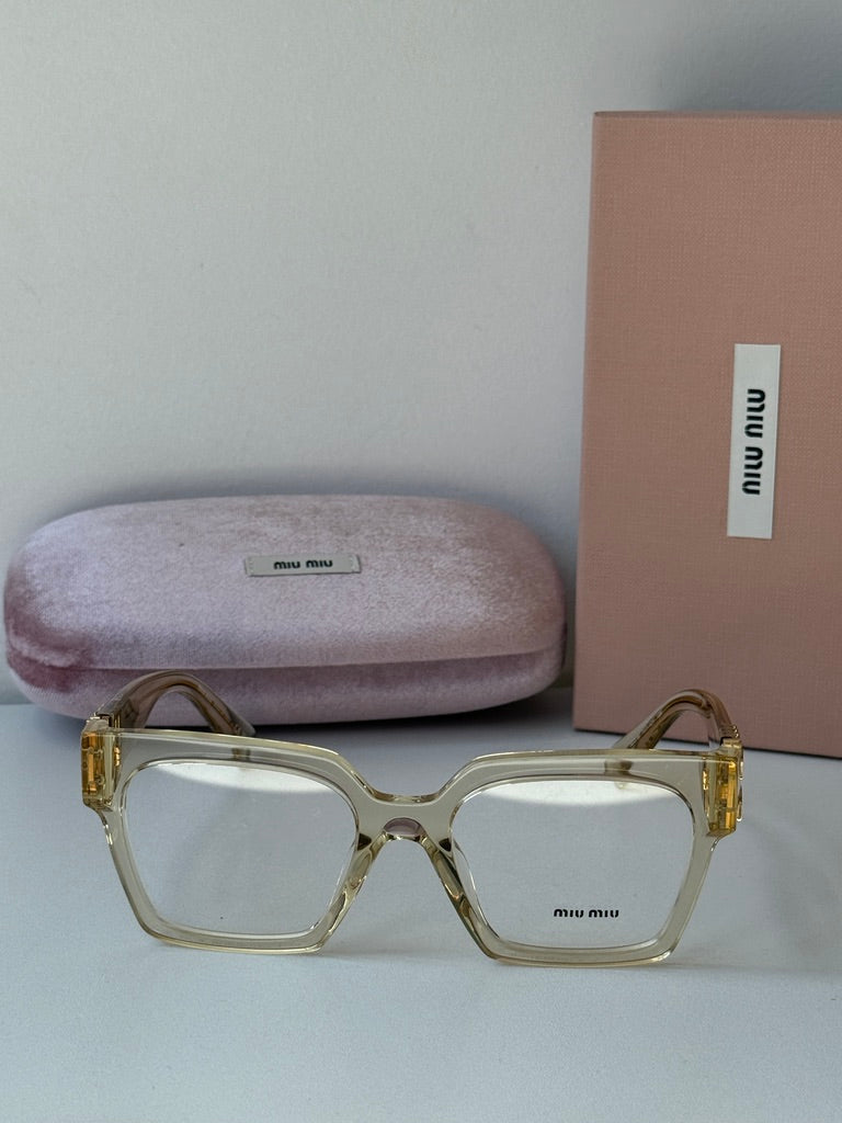 Miu Miu MU04UV Sand Beige Thick Square Frames
