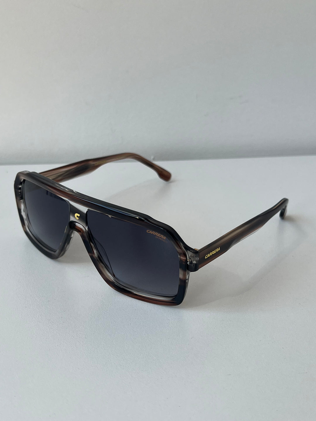 Carrera 1053/S Squared Aviator Sunglasses in Brown Horn