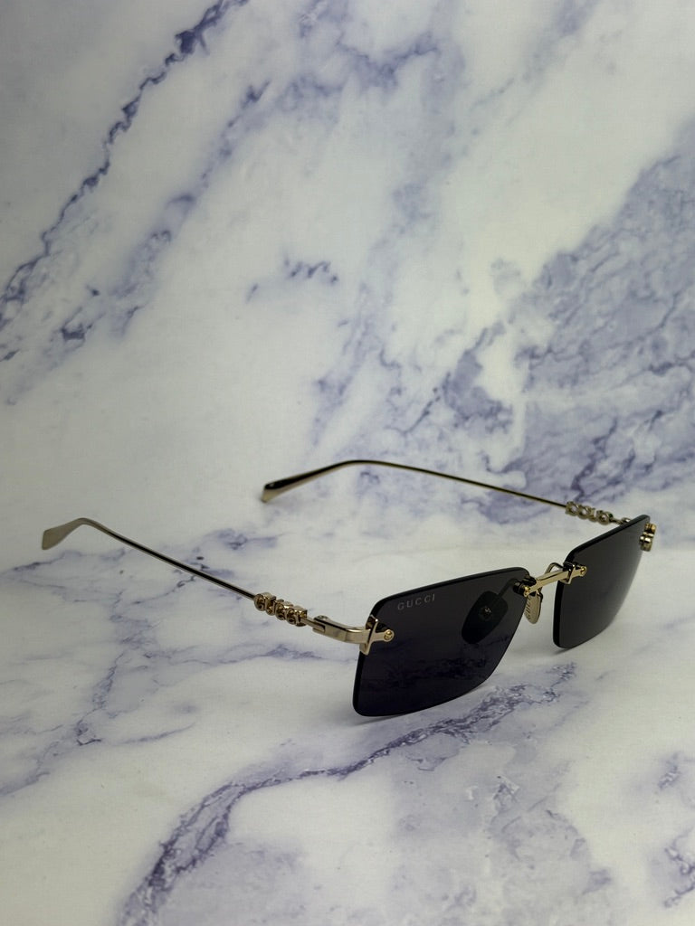 Gucci GG1941S Rimless Sunglasses in Gold Grey