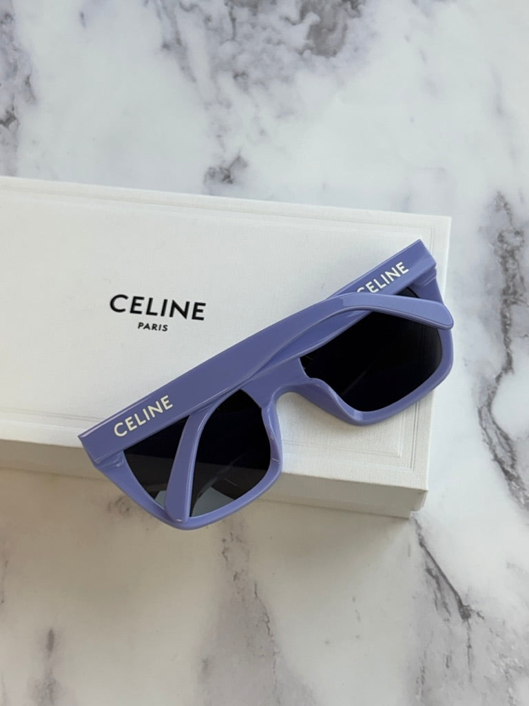 Celine CL40198F Square Lilac Logo Sunglasses