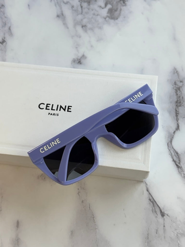 Celine CL40198F Square Lilac Logo Sunglasses