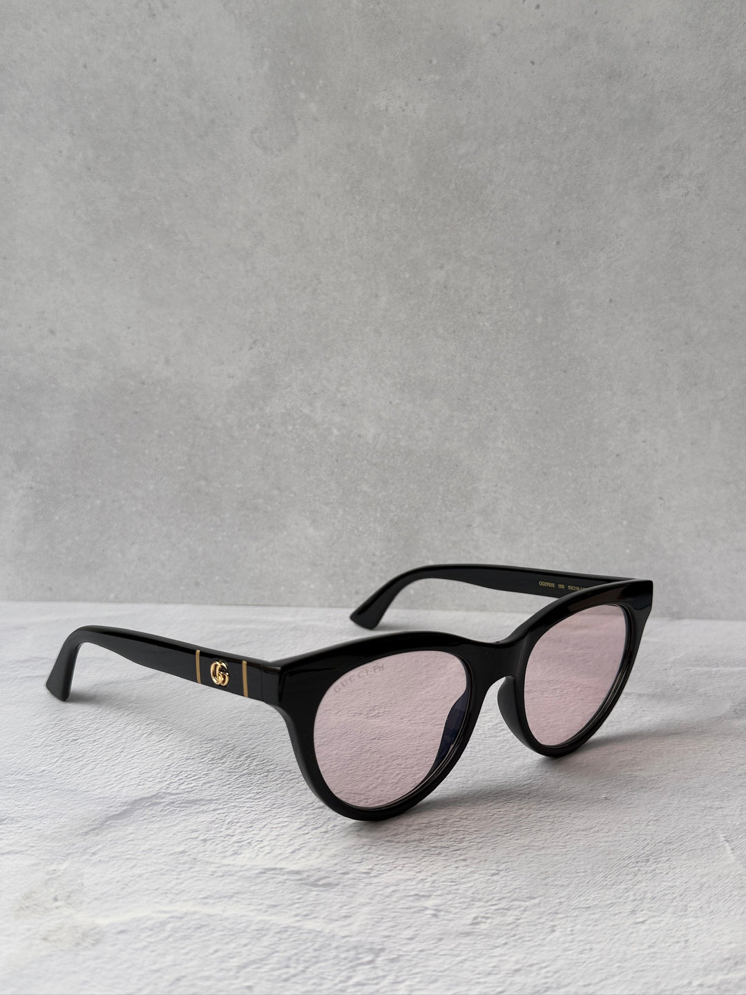 Gucci GG0763S Marmont Cat Eye Sunglasses in Black Photochromic Lens