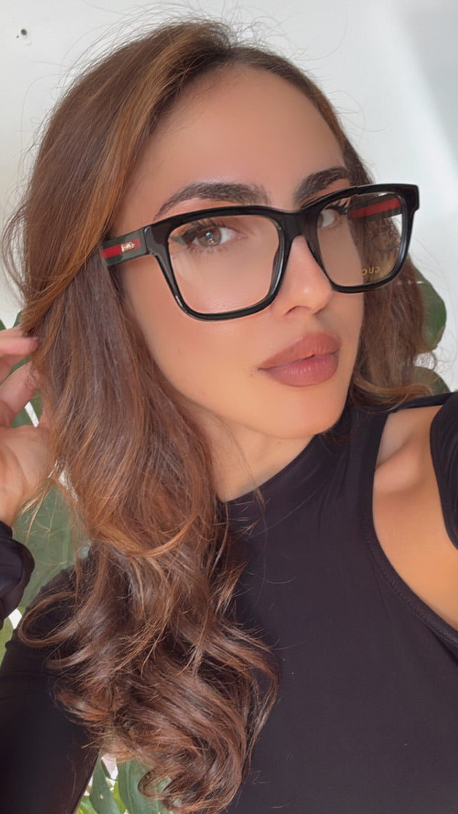 Gucci GG1870O Frames in Black Striped Temple