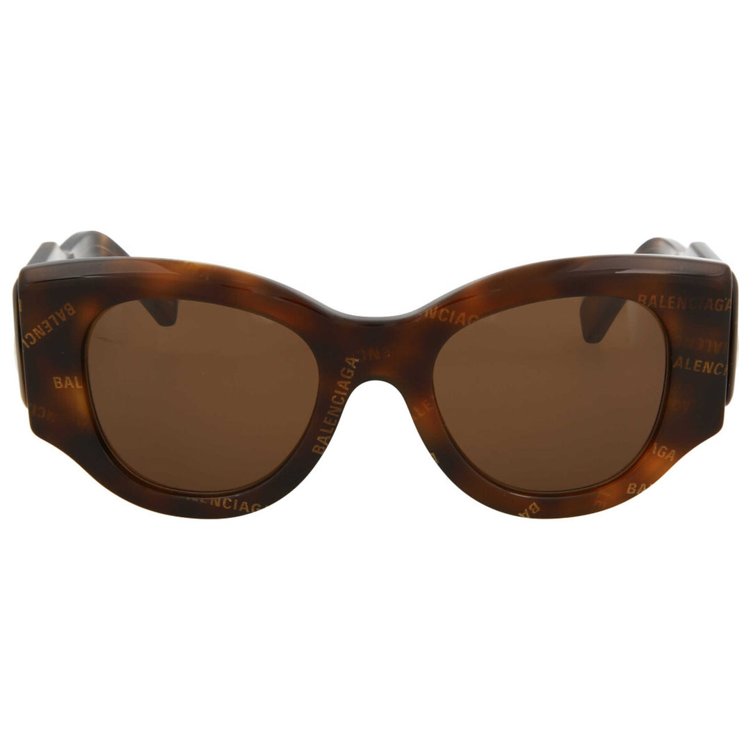 Balenciaga BB0070S Oversized Sunglasses in Brown Logo