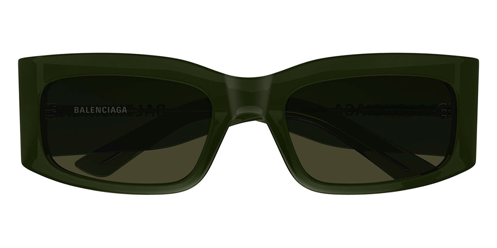 Balenciaga BB0328S Rectangular Unisex Sunglasses in Green