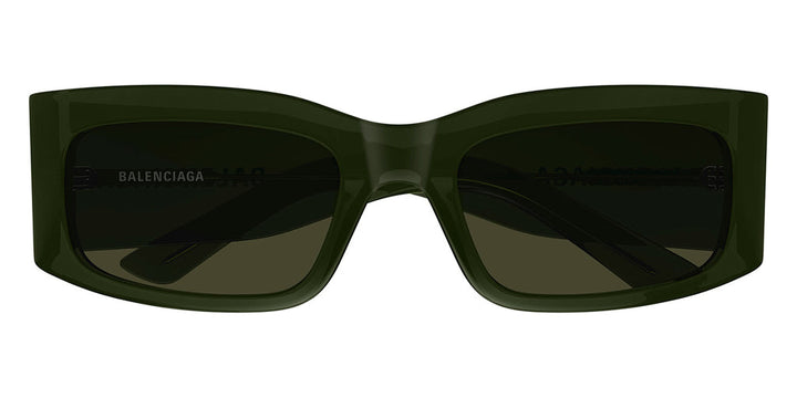 Balenciaga BB0328S Rectangular Unisex Sunglasses in Green