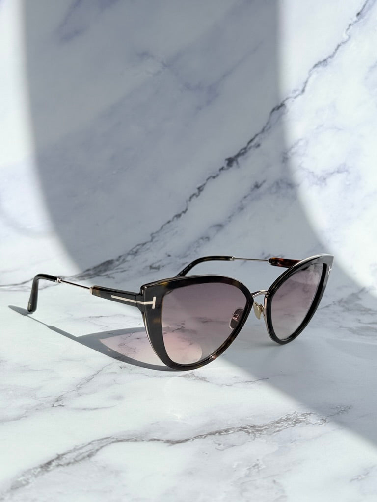Tom Ford Anjelica FT0868 Cat Eye Sunglasses in Havana Brown