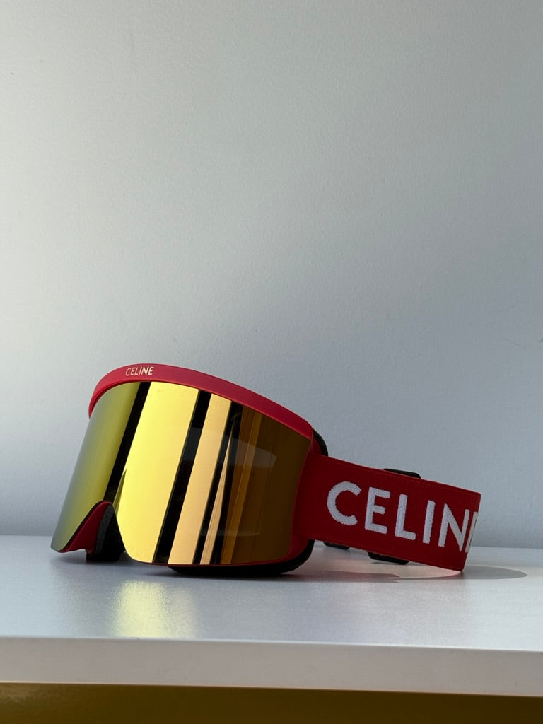 Celine CL40302U Gold Red Mirror Ski Mask