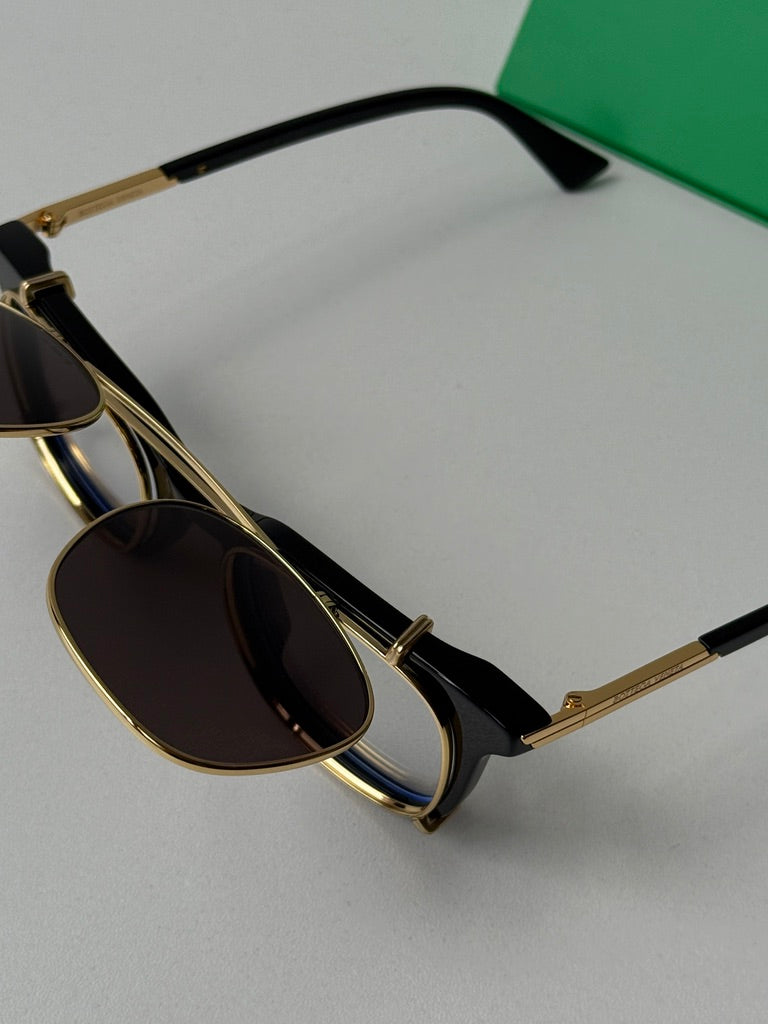 Bottega Veneta BV1429S Clip On Black Sunglasses