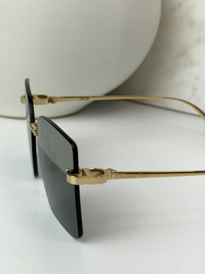 Dior CDior S3U Rimless Sunglasses in Green Mirror
