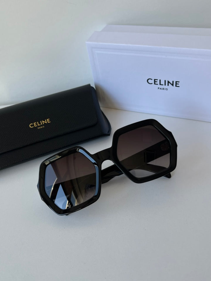 Celine CL40131I Black Hexagon Sunglasses