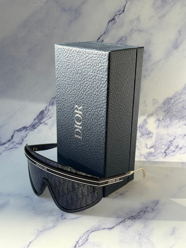 Dior DiorClub M2U Mask Sunglasses in Blue Monogram Logo