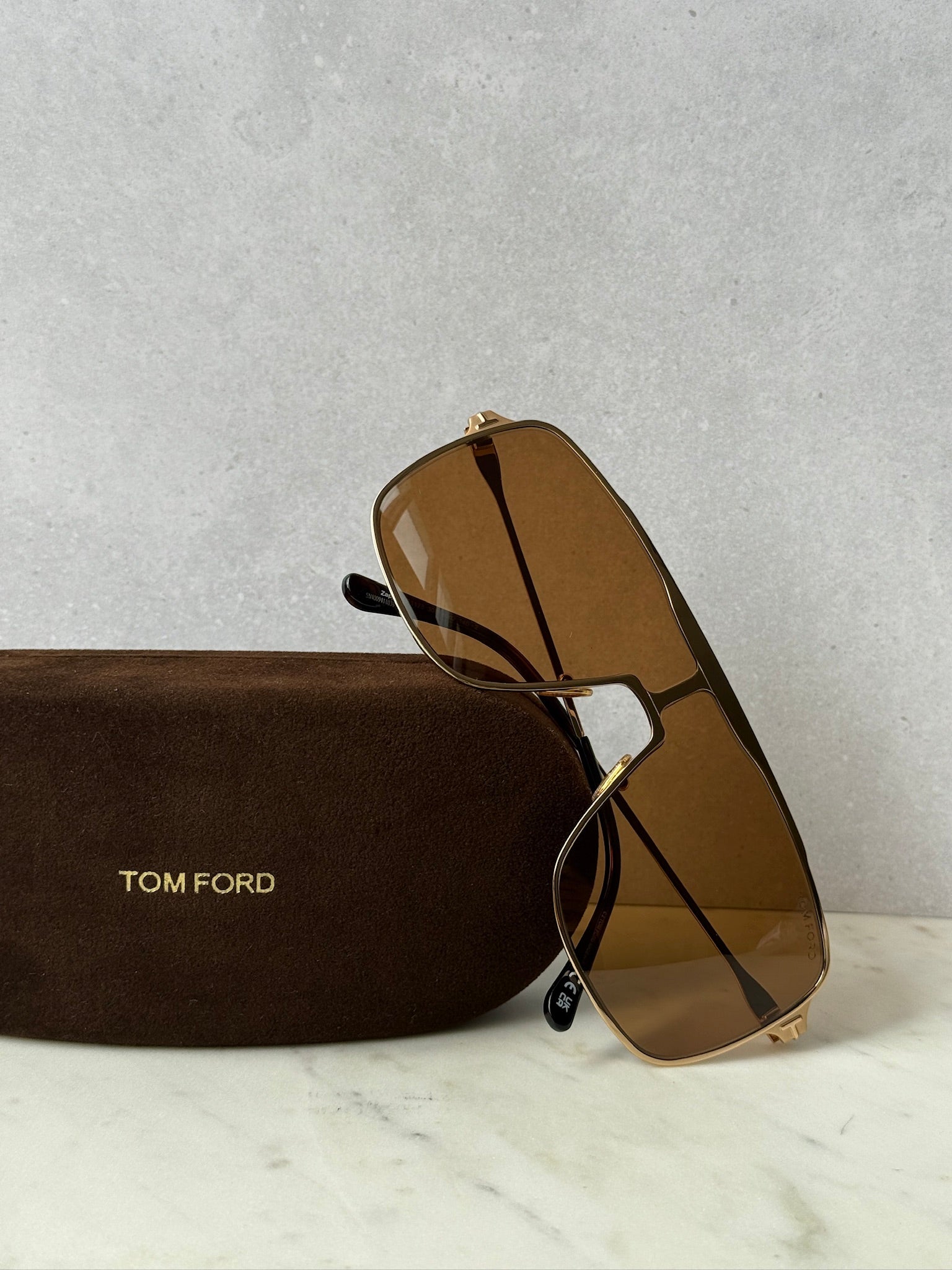 Zappa FT1173 Aviator Sunglasses in Gold Brown – Designer Daydream