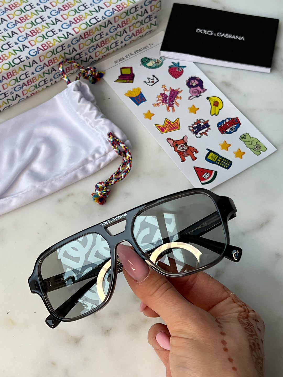 Dolce & Gabbana Kids DX4003 Grey Mirror Aviator Sunglasses