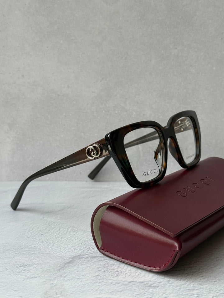 Gucci GG2028O Cat Eye Eyeglasses Frames in Havana Brown