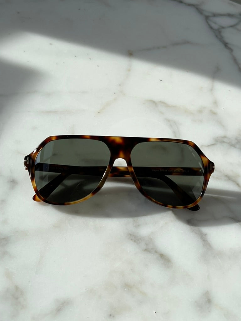 Tom Ford Hayes FT0934 Havana Aviator Sunglasses | Designer Daydream