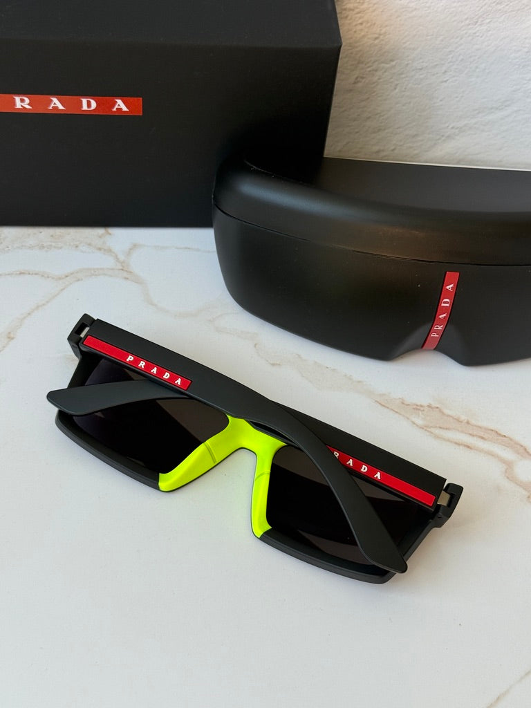 Prada Sport PS A07S Sunglasses in Black Red Mirror