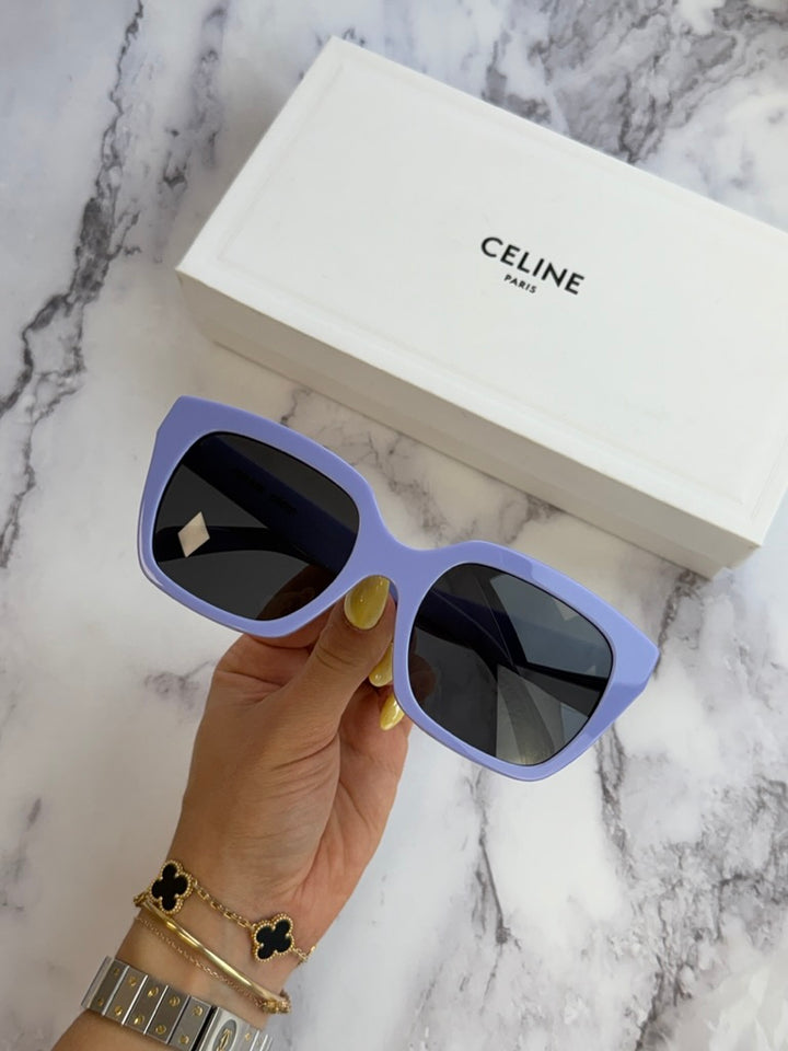 Celine CL40198F Square Lilac Logo Sunglasses
