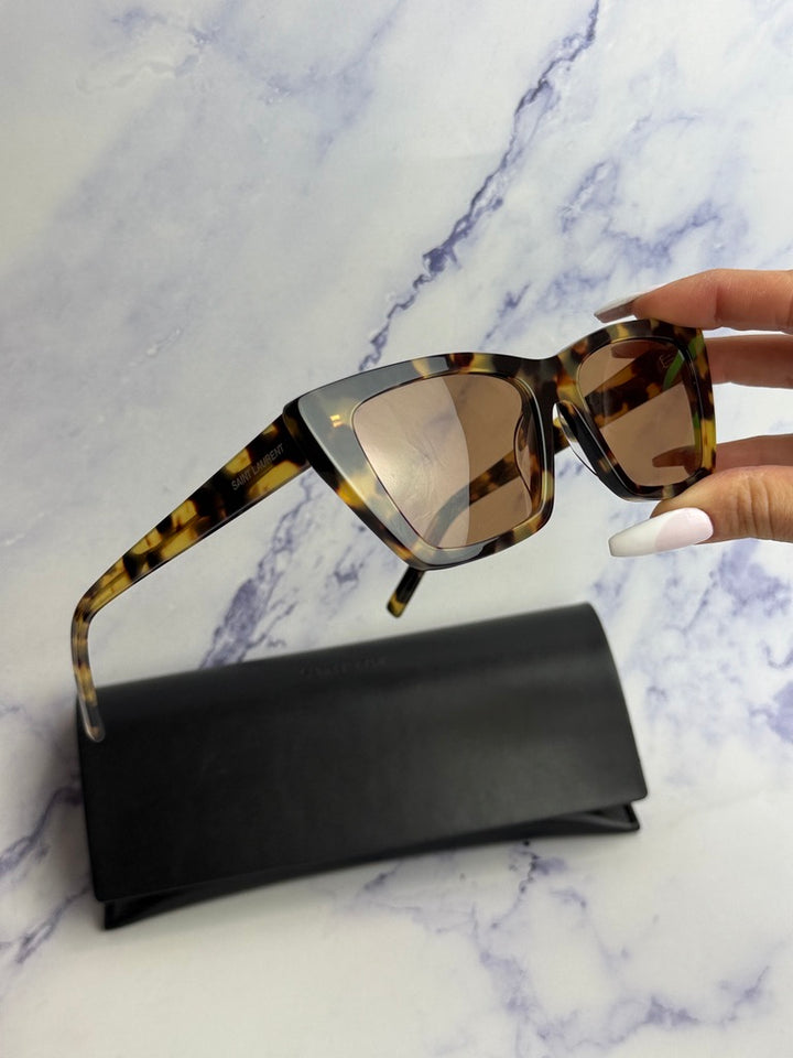 Gafas de sol Saint Laurent SL276 Mica Cat Eye en Mirror Havana