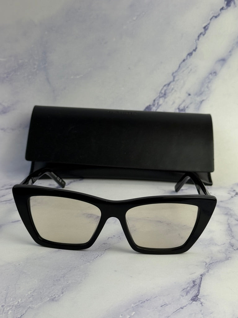 Saint Laurent SL276 Mica Cat Eye Sunglasses in Black Yellow