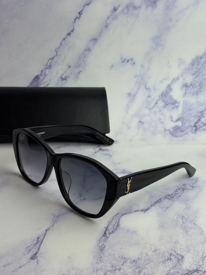 Saint Laurent SL M8 Geometric Sunglasses in Black