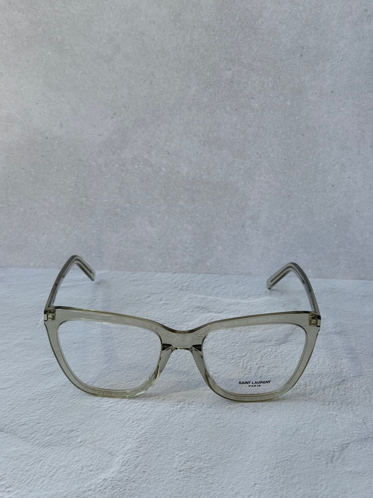 Monturas de anteojos Saint Laurent SL291 Mica Cat Eye en marrón