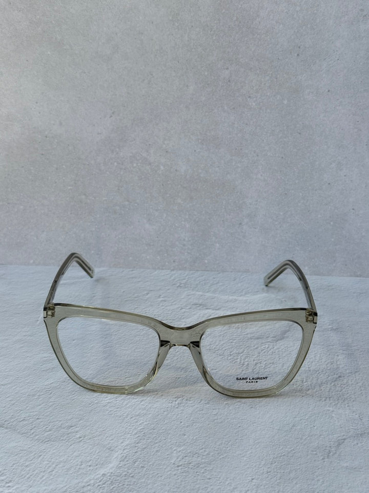 Monturas de anteojos Saint Laurent SL291 Mica Cat Eye en marrón