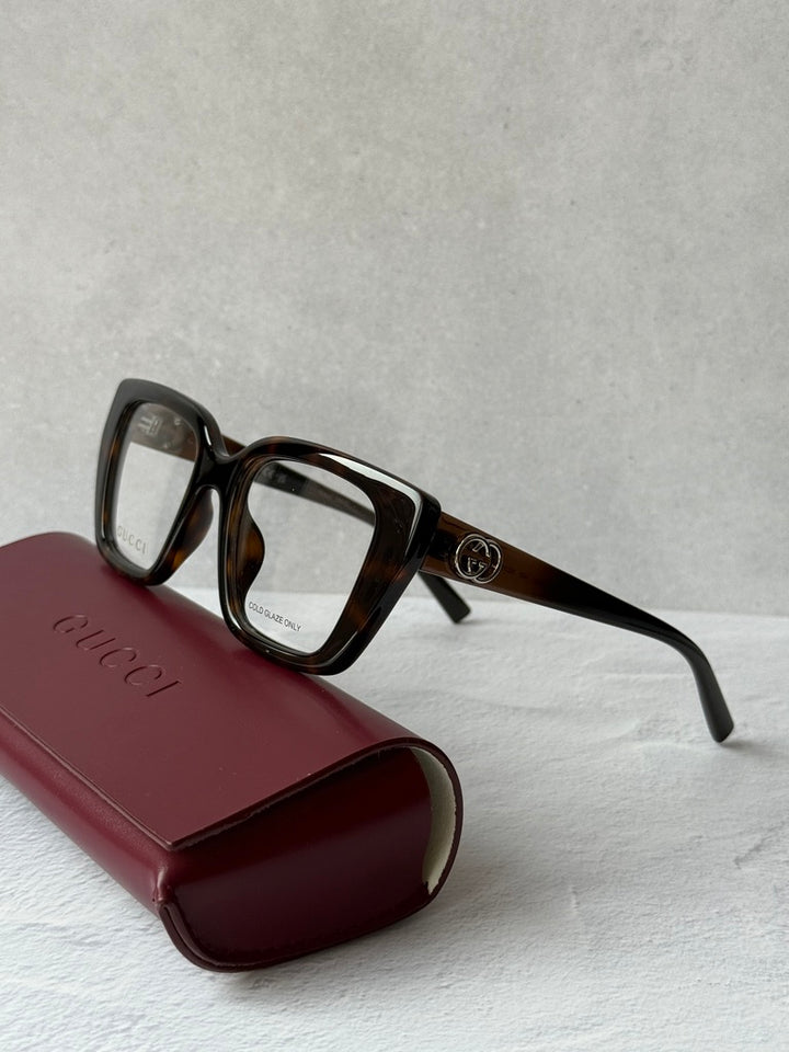 Gucci GG2028O Cat Eye Eyeglasses Frames in Havana Brown