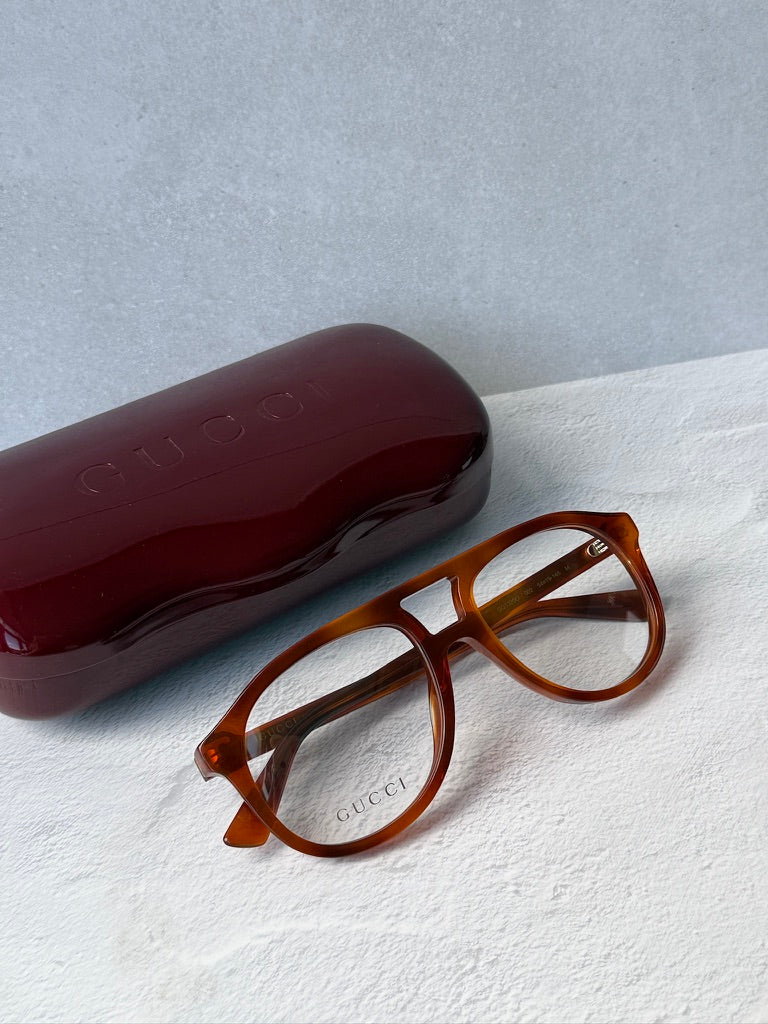 Gucci GG1320O Pilot Frames in Tortoise Brown