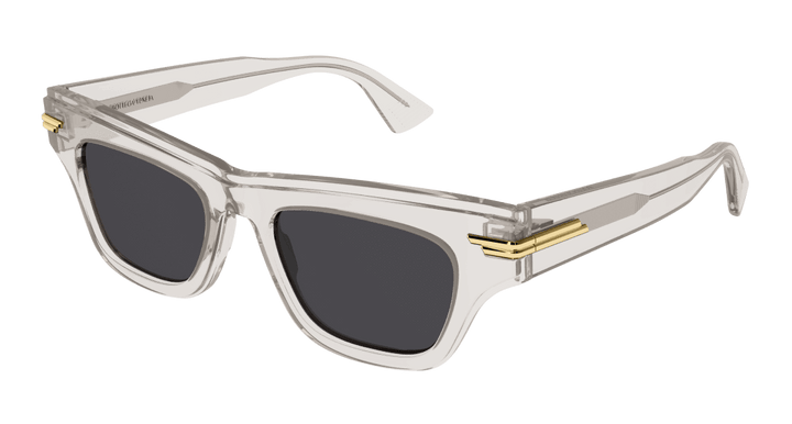 BV1122S mitre rectangular sunglasses with clear frame and dark lenses