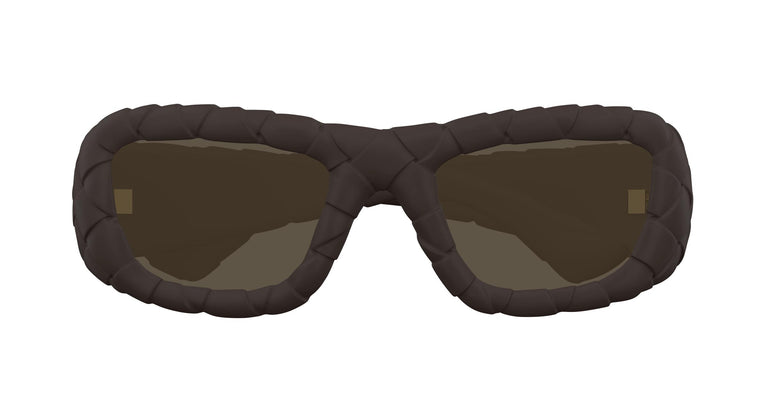 Bottega Veneta BV1303S Braided Sunglasses in Brown