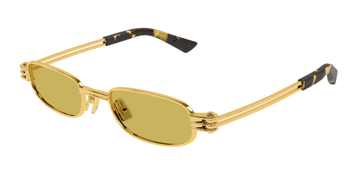 Bottega Veneta BV1381S Metal Sunglasses in Gold Yellow