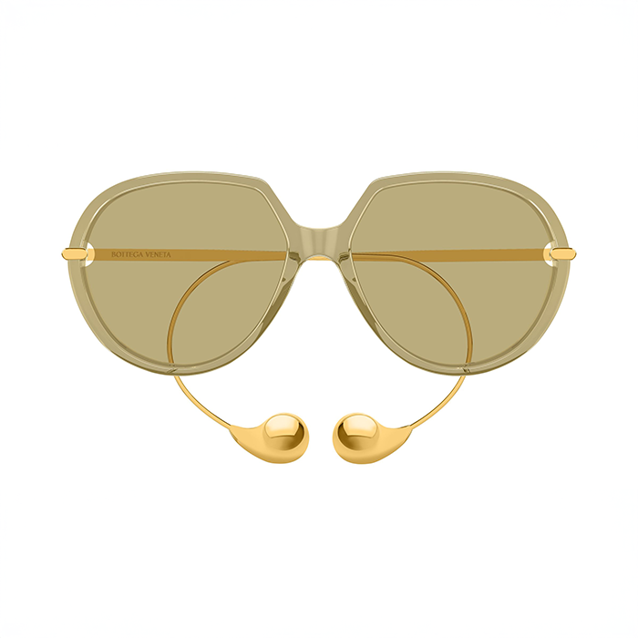 Bottega Veneta BV1436S Drop Earring Sunglasses in Beige