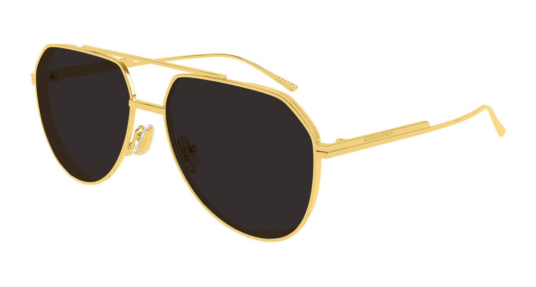 Bottega Veneta BV1465S Light Ribbon Aviator Gold Sunglasses
