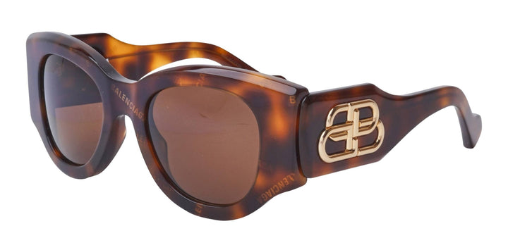 Balenciaga BB0070S Oversized Sunglasses in Brown Logo