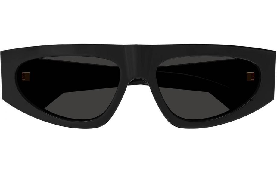 Black rectangular sunglasses with dark lenses