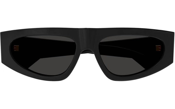Black rectangular sunglasses with dark lenses
