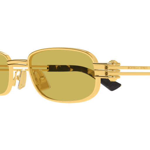 Bottega Veneta BV1381S Metal Sunglasses in Gold Yellow
